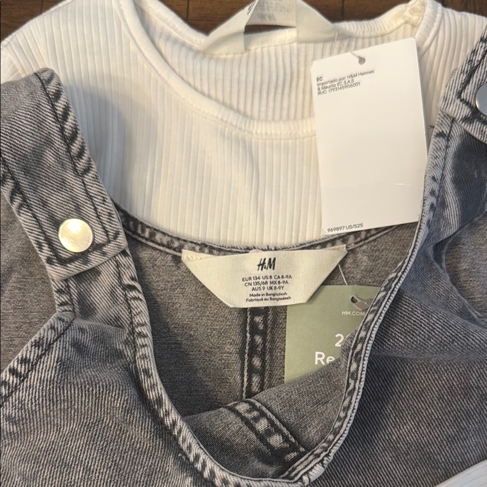 H&M Kids Gray Denim Dress with Pockets